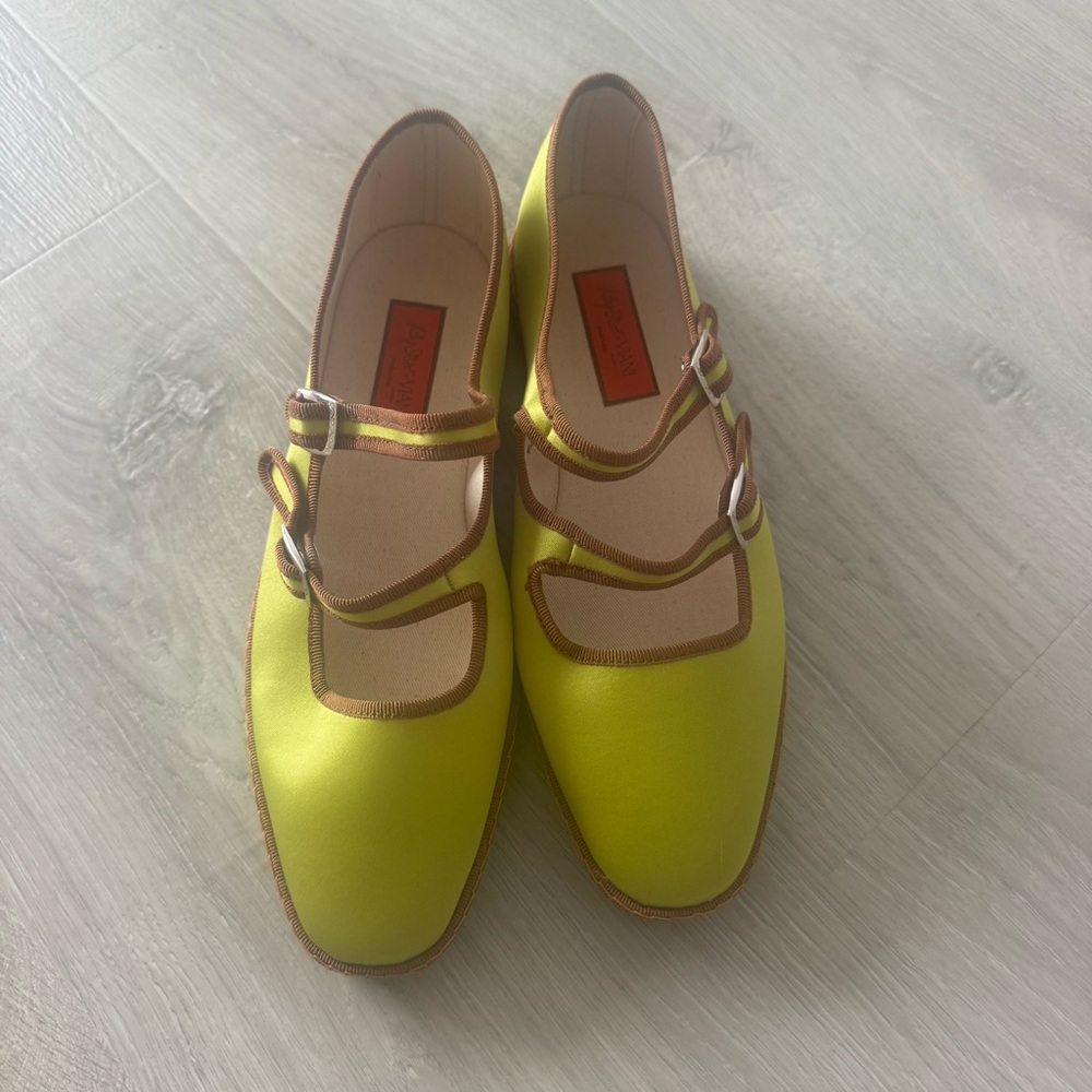 Lily Sisto x Viani chartreuse flats